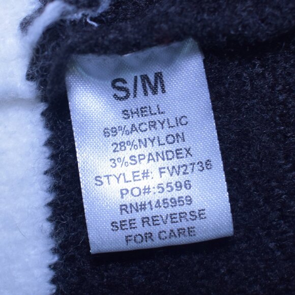 Decker Oversized Sweater Jacket Size S/M Camel Brown Navy Blue Open Front Comfy - Picture 9 of 13